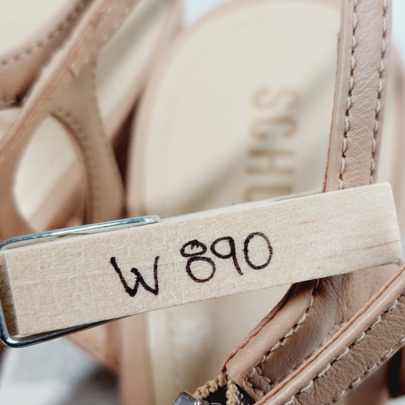 New Schutz Kelsie Beige Leather Strappy Platform Sandals W890 - Picture 12 of 12